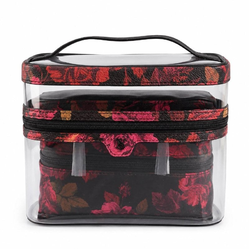 Victoria’s Secret 3-Piece Floral Cosmetic Bag Travel Makeup Organizer Set NWT