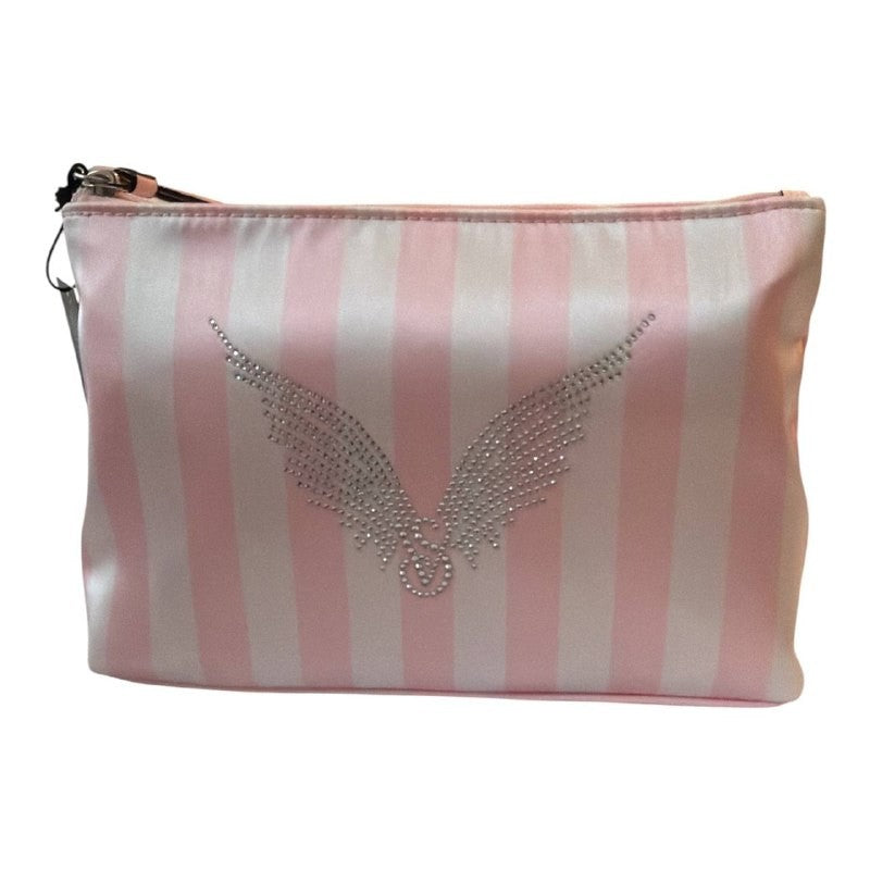 Victoria’s Secret Pink Stripe Makeup Cosmetic Pouch Bag NWT Travel