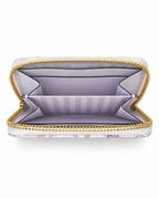 Victoria’s Secret Floral Zip Around Wallet Pink Lavender Gold Tone