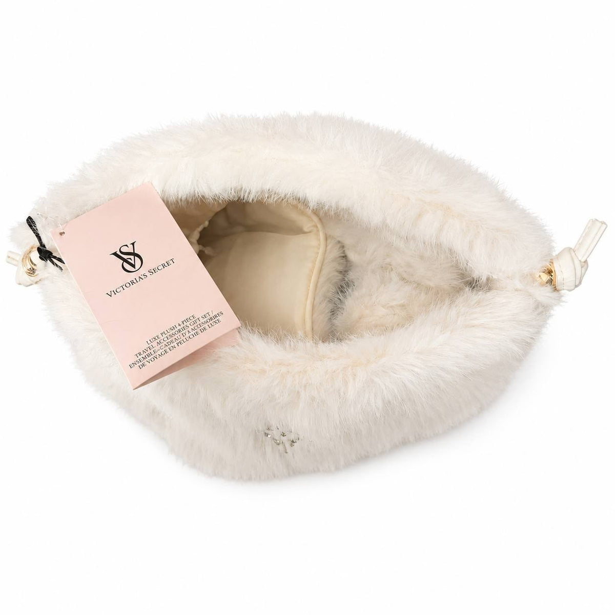 Victoria’s Secret Luxe Plush 3-Piece Travel Gift Set Ivory