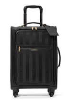 Victoria’s Secret Rolling Carry On Suitcase Black Stripe Travel Bag