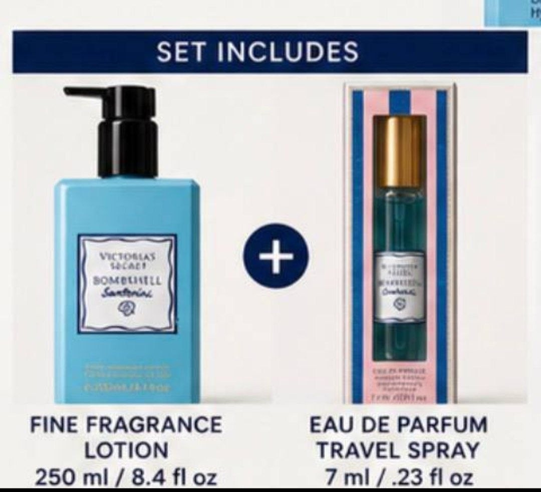Victoria’s Secret Bombshell Santorini Set Lotion 250ml + Travel Spray