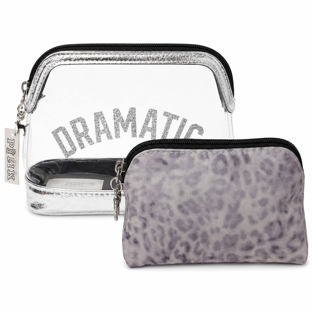 VS PINK Dramatic 2-Pc Makeup Bag Set