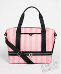 Victoria’s Secret Pink Stripe Weekender Travel Bag Large Tote NWT