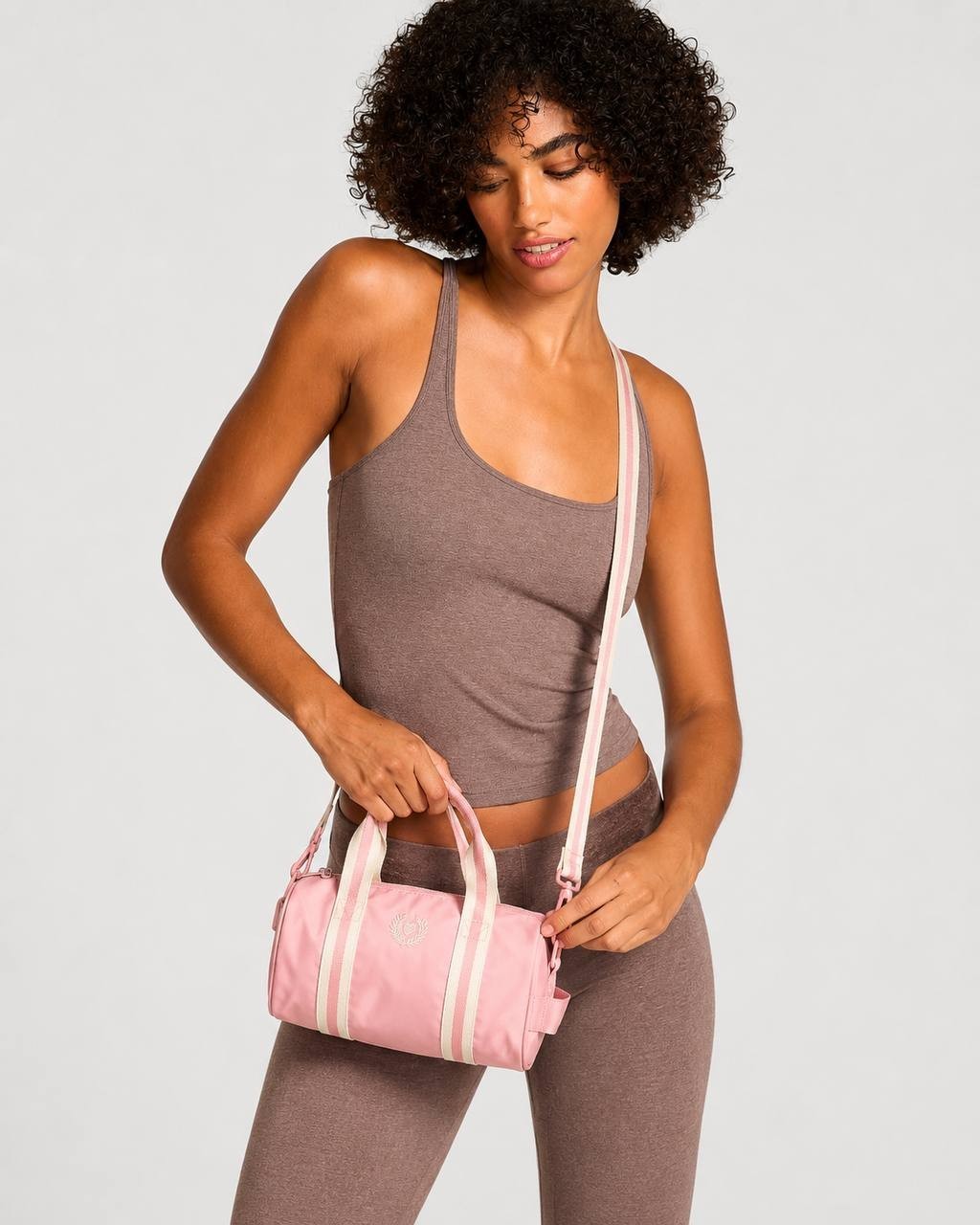 PINK Mini Duffel Bag Pink Crossbody Travel Gym Shoulder Bag NWT