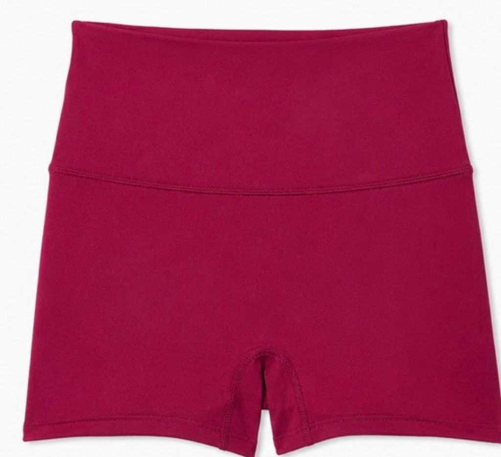 Victoria’s Secret VSX Ultra High Rise Shortie Shorts XS Wine Berry NWT