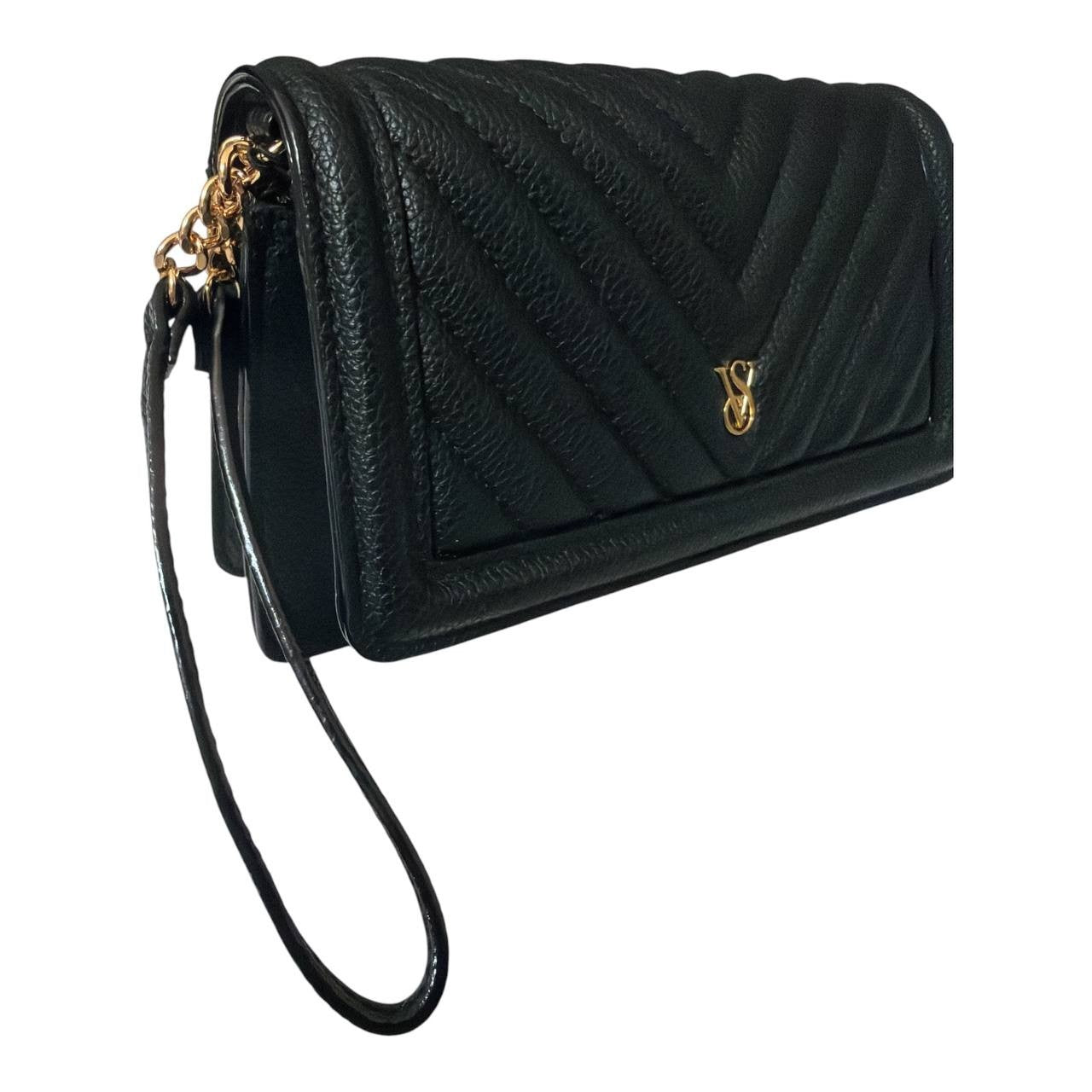 NWT Victoria’s Secret Black Wristlet Wallet Clutch Card Holder Zip