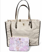 Victoria’s Secret Bride Tote Bag & Floral Pouch Set NWT Ivory Gold