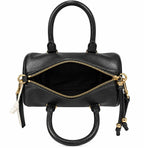 Victoria’s Secret Black Satchel Handbag Gold Hardware Crossbody Strap