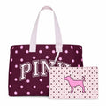 VS-PINK-11288410 Victoria’s Secret PINK Tote Bag Wristlet Pouch Set