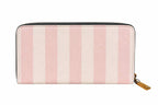 Victoria’s Secret Pink Stripe Zip Around Wallet Clutch NWT Gold Logo
