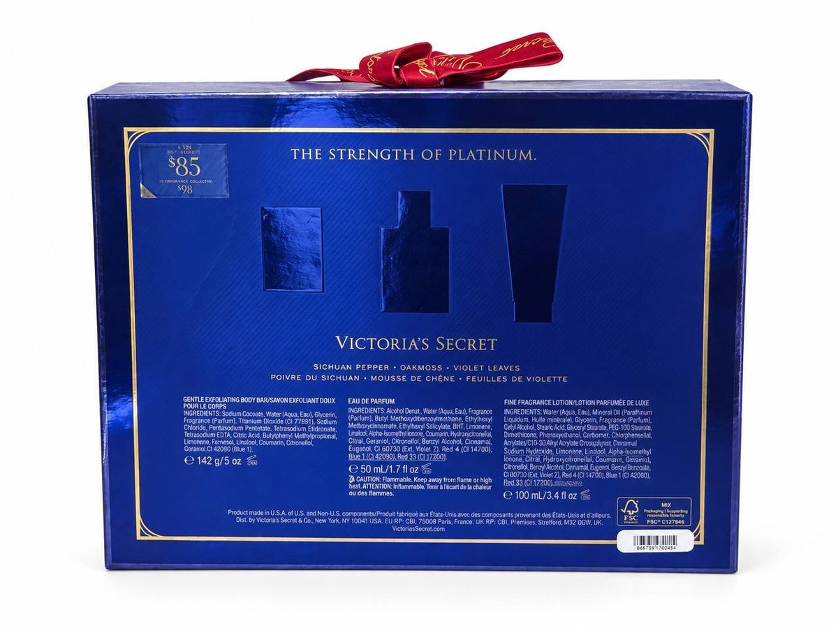 Victoria’s Secret VS Him Platinum 3 Pc Gift Set EDP Body Wash Body Bar