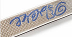 Victoria’s Secret Rhinestone Wristlet Keychain Blue Script Charm NWT