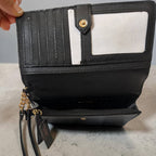 NWT Victoria’s Secret Black Wristlet Wallet Clutch Card Holder Zip
