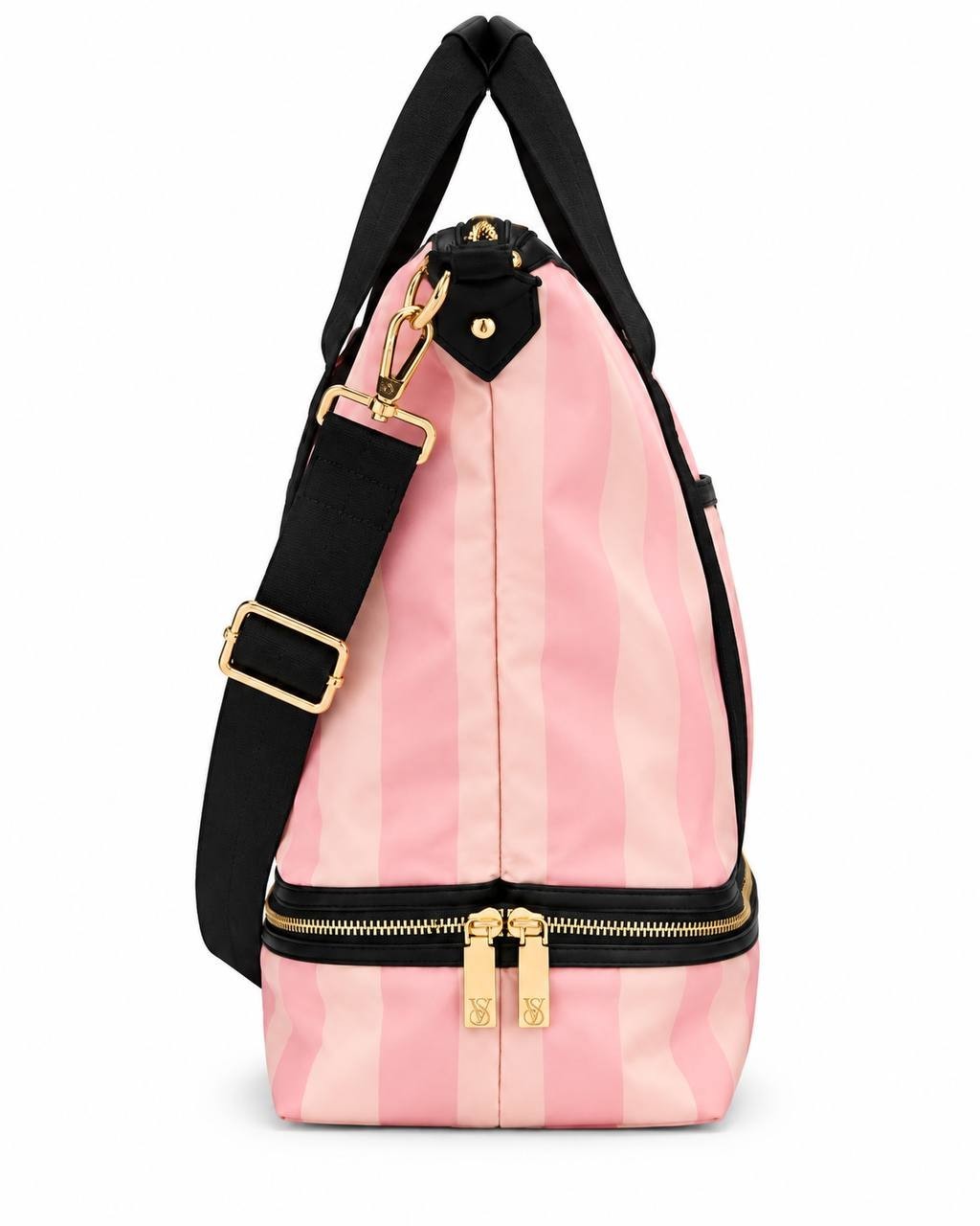 Victoria’s Secret Iconic Stripe Pink Weekender Travel Bag Carry On New