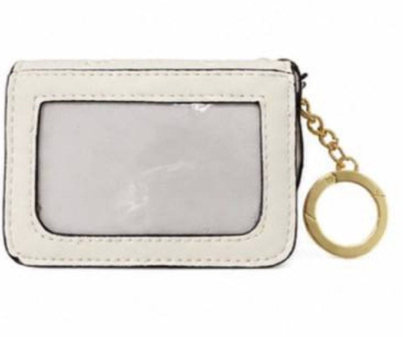 NWT Victoria’s Secret White VS Monogram Card Holder Keychain Wallet