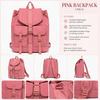 Victoria’s Secret Cargo Backpack Pink Travel School Laptop Casual Bag Women