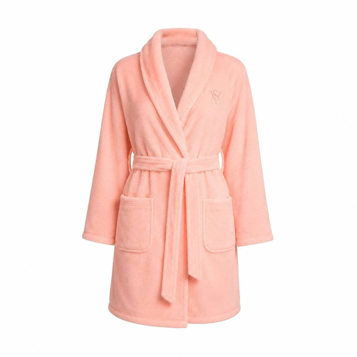 Victoria’s Secret Plush Fleece Robe Pink Soft Belted Bathrobe Women’s
