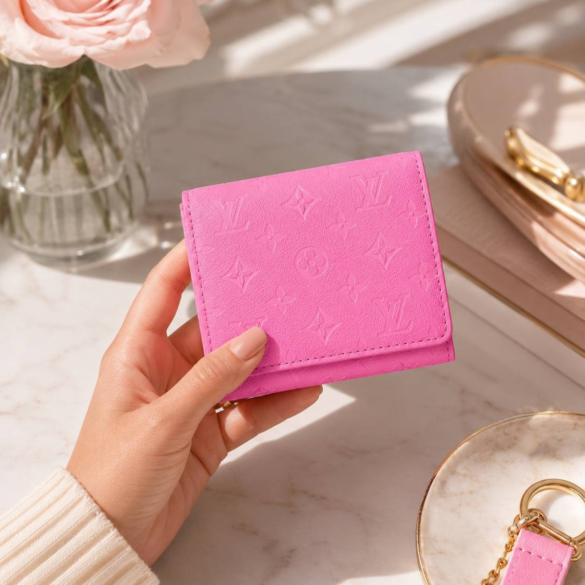 Victoria’s Secret Pink Trifold Wallet Coin Purse Card Holder Compact New