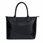 Victoria’s Secret Black Monogram Large Tote Bag Zip Closure Travel Shopper