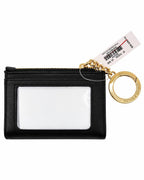 Victoria’s Secret Black Card Holder Wallet Keychain Gold Hardware