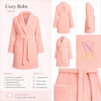 Victoria’s Secret Plush Fleece Robe Pink Soft Belted Bathrobe Women’s