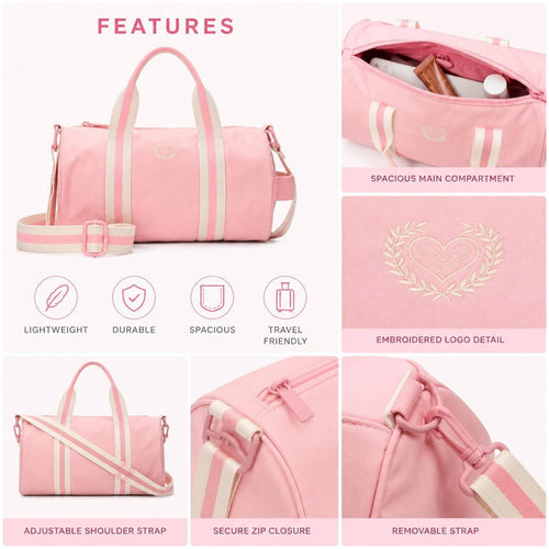 PINK Mini Duffel Bag Pink Crossbody Travel Gym Shoulder Bag NWT