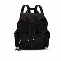 Victoria’s Secret Black Mini Backpack Striped Jacquard Drawstring Travel Casual