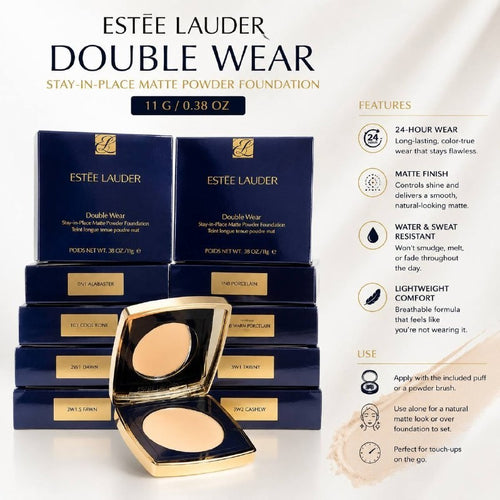 NEW Estée Lauder Double Wear Matte Powder Foundation 11g New Packaging Choose Sh