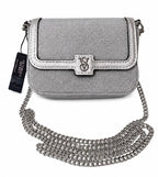 NWT Victoria's Secret Silver Glitter Crossbody Chain Bag Mini Purse