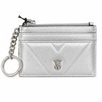 Victoria’s Secret Silver Card Holder Zip Wallet Keychain