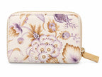 Victoria’s Secret Floral Zip Around Wallet Pink Lavender Gold Tone