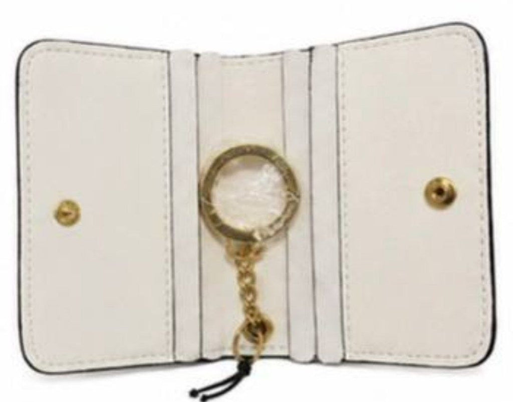 NWT Victoria’s Secret White VS Monogram Card Holder Keychain Wallet