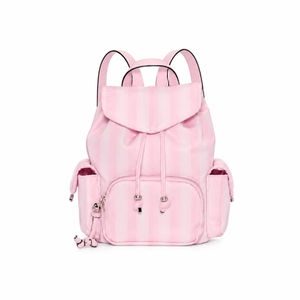 Victoria’s Secret Pink Striped Mini Backpack Drawstring Travel Casual Bag NWT