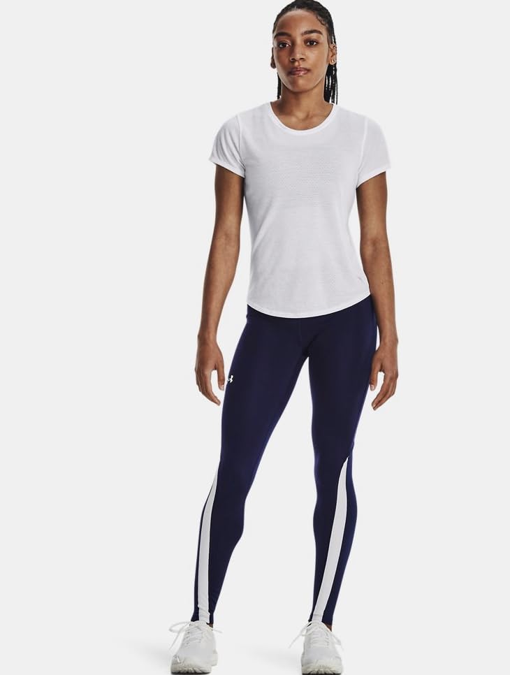 Women's UA Mileage Run Leggings Midnighth Navy/Halo Gray Reflective Small