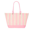 Victoria's Secret Heritage Stripe Rope Handle Tote Bag – Pink & White Canvas Beach Tote