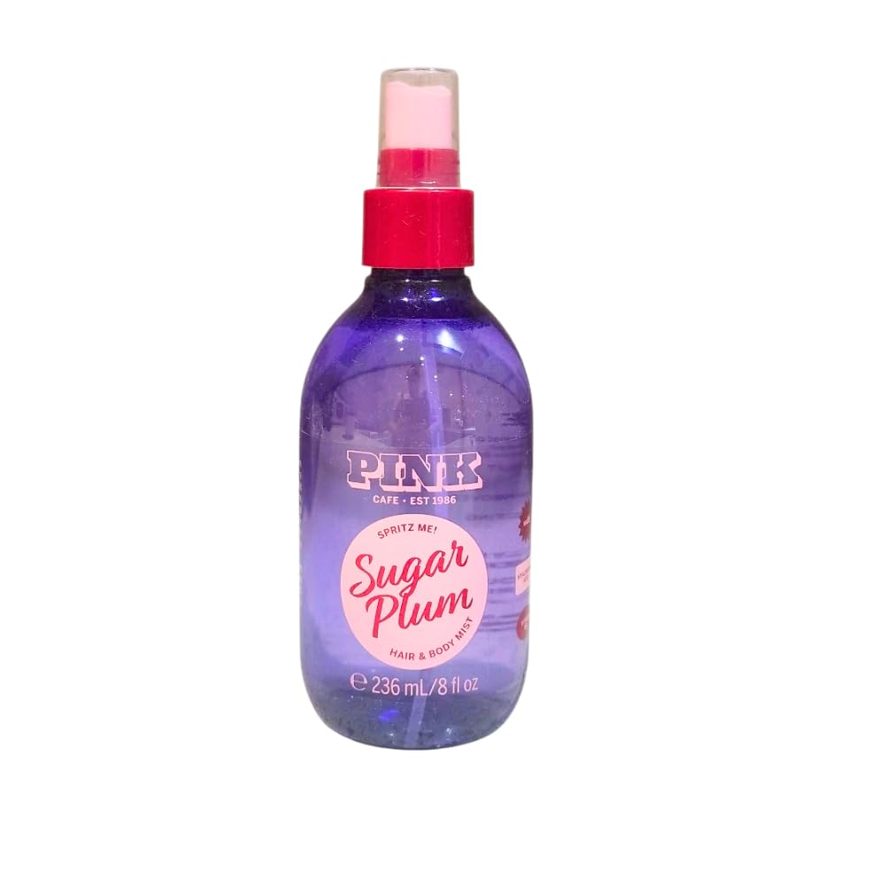 Victoria's Secret PINK Brown Sugar & Sugar Plum Hair & Body Mist – Fruity & Sweet Scents – 2-Piece Gift Set – 8 fl oz each - LIMITED EDITION