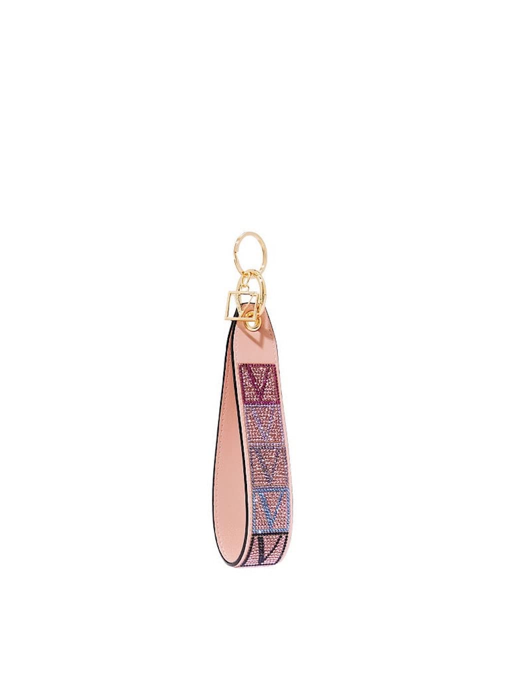 Victoria's Secret Wristlet Strap Keychain (Pink Shine V-Monogram)