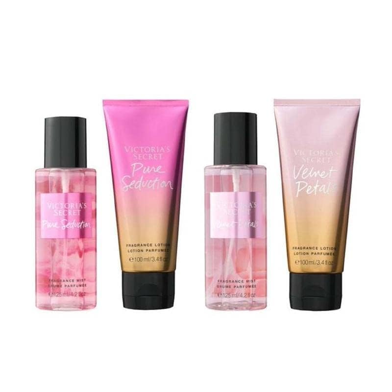 Victoria's Secret Pure Seduction & Velvet Petals Mist & Lotion Gift Set for Women