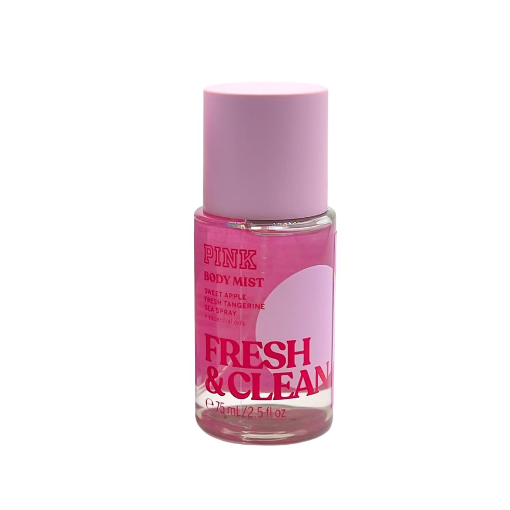 Victoria's Secret PINK FRESH & CLEAN and COOL & BRIGHT Mini Body Mist 2-piece bundle Travel size for Women 2.5 fl oz each