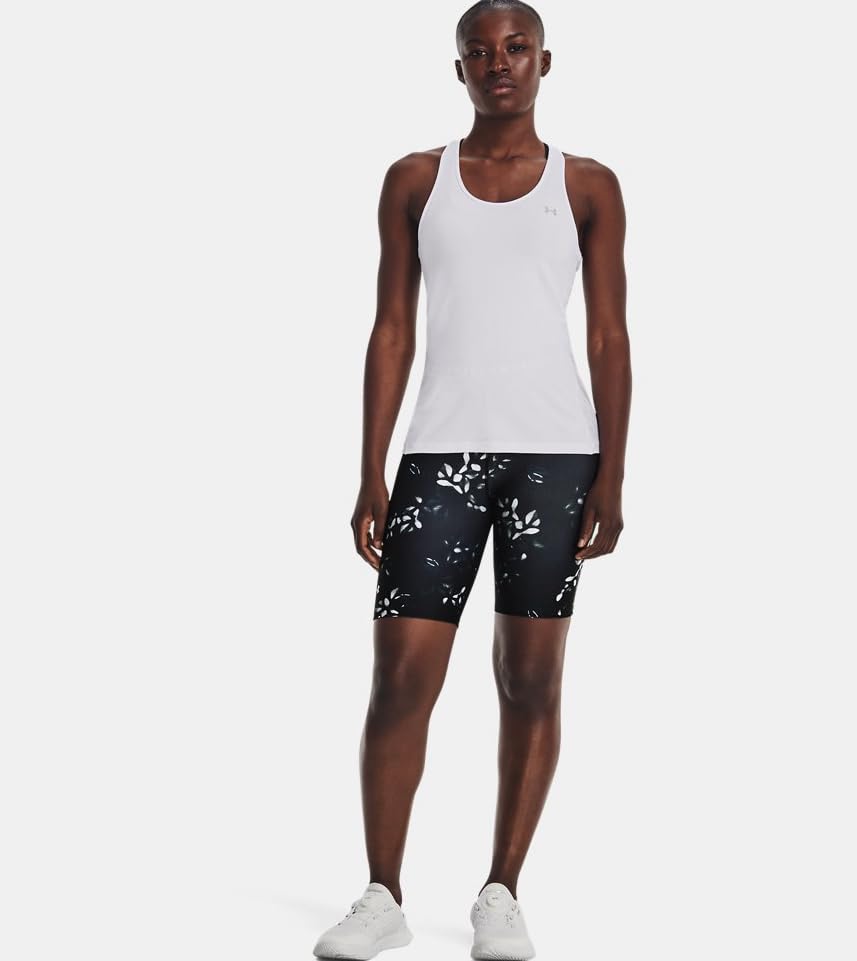 Women's UA Heat Gear Printed Bike Shorts Black/White Small