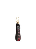 Victoria's Secret Black Shine V-Monogram Wristlet Strap Keychain (Black Shine V-Monogram)