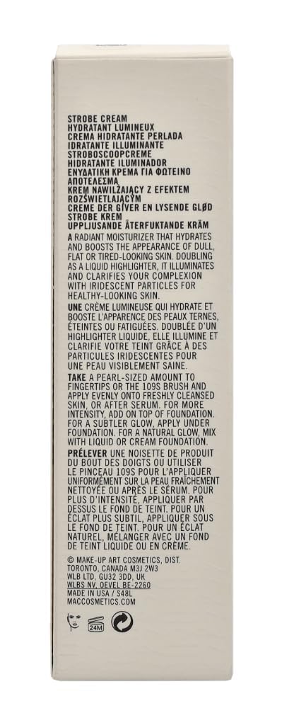 MAC Strobe Cream - Pink Lite for Women - 1.7 oz Cream (PACKAGING MAY VARY)