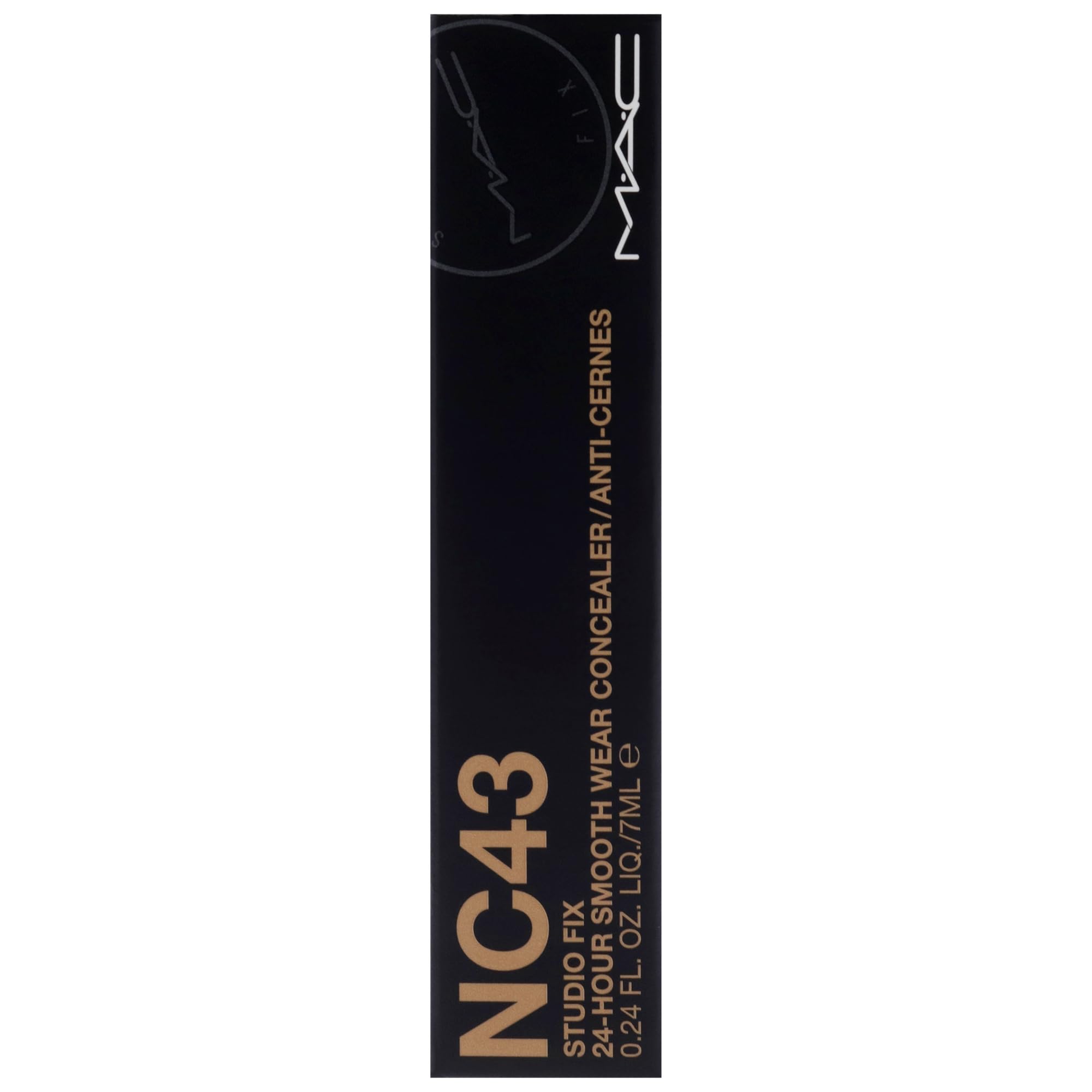 Studio Fix 24-Hour Smooth Wear Concealer - NC43 by MAC for Women - 0.24 oz Concealer