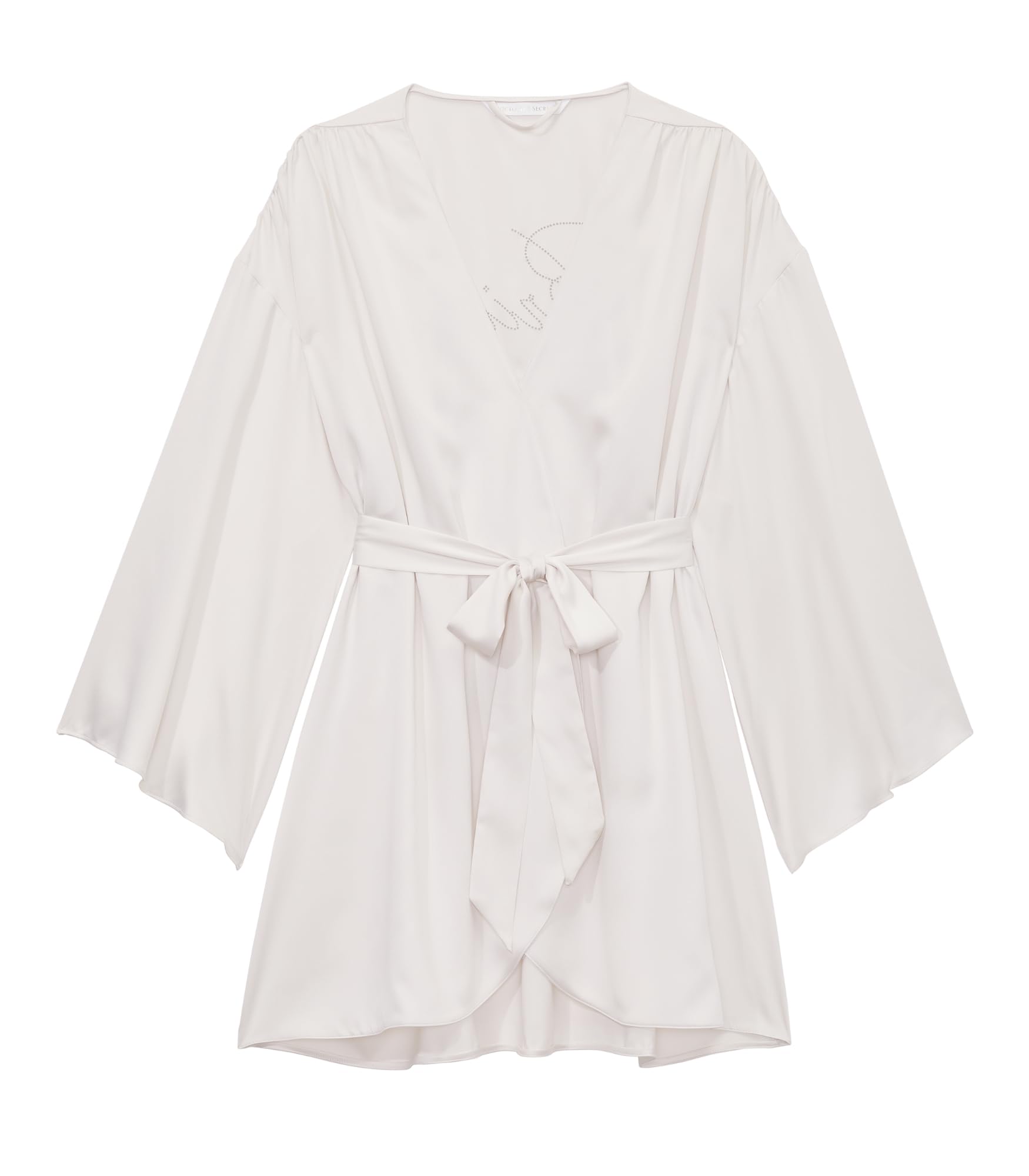 Victoria's Secret Satin Short Robe, White, XL/XXL