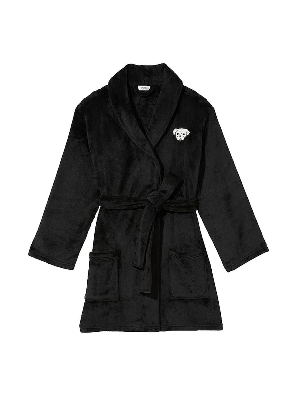 Victoria's Secret Pink Fluffy Robe Color Black Size XS/Small New