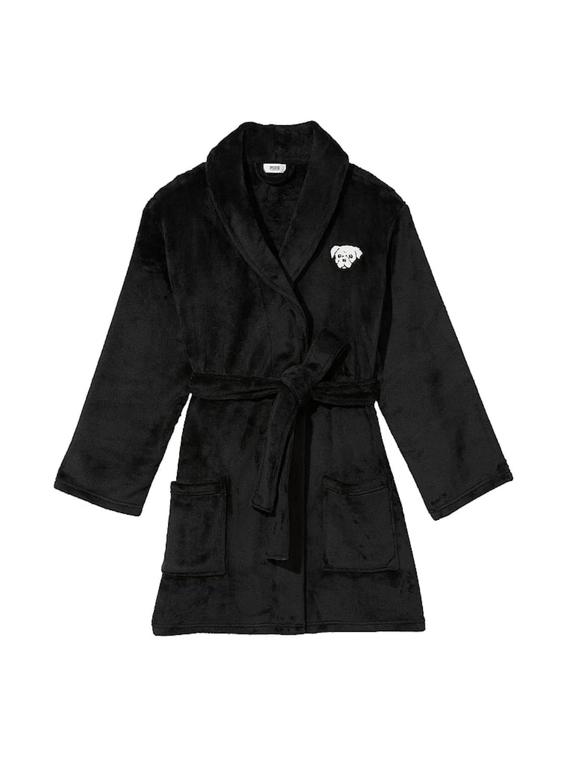 Victoria's Secret Pink Fluffy Robe Color Black Size XS/Small New