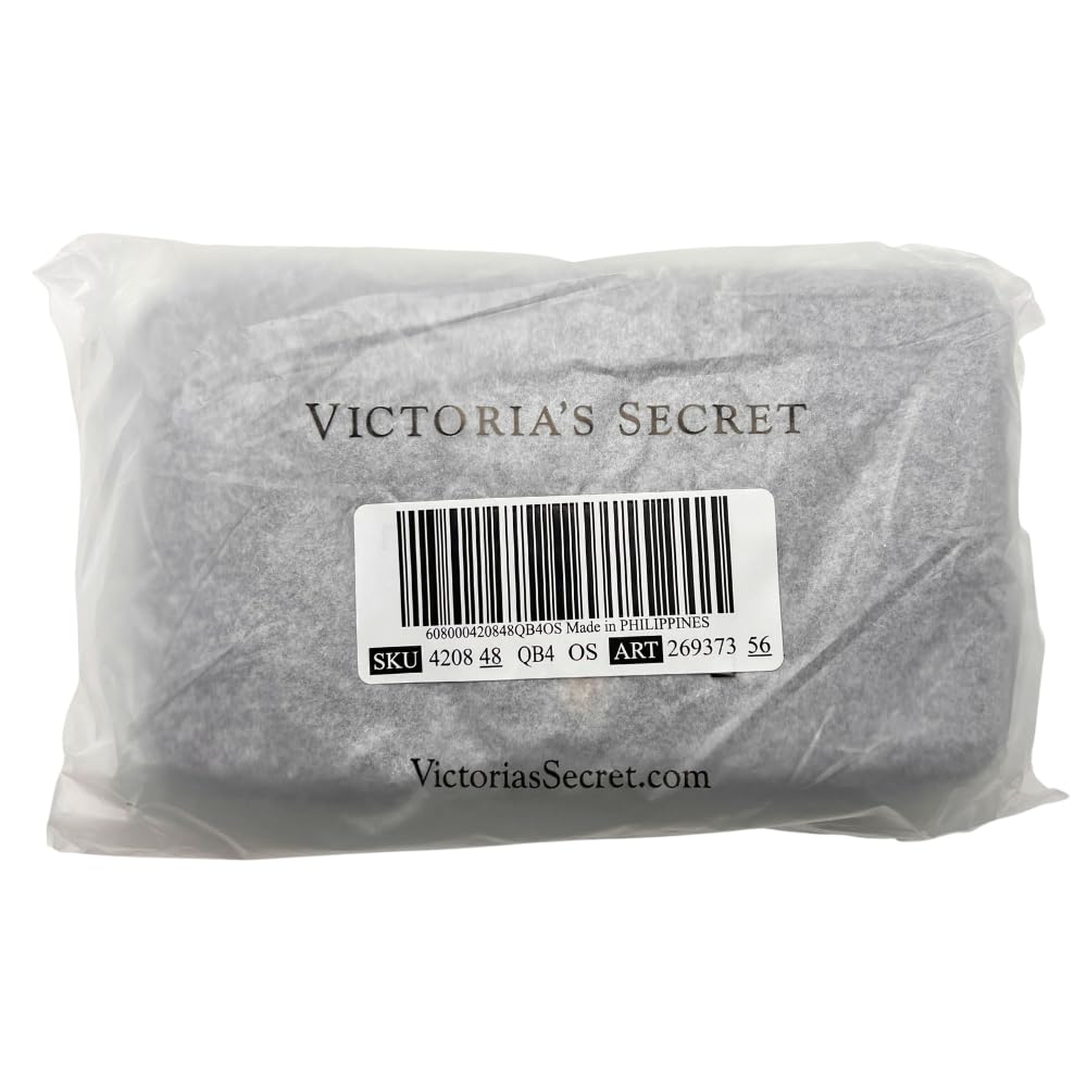 Victoria's Secret Quilted Phone Wristlet for Women – Black Leather Wallet and Clutch with Detachable Strap and VS Logo