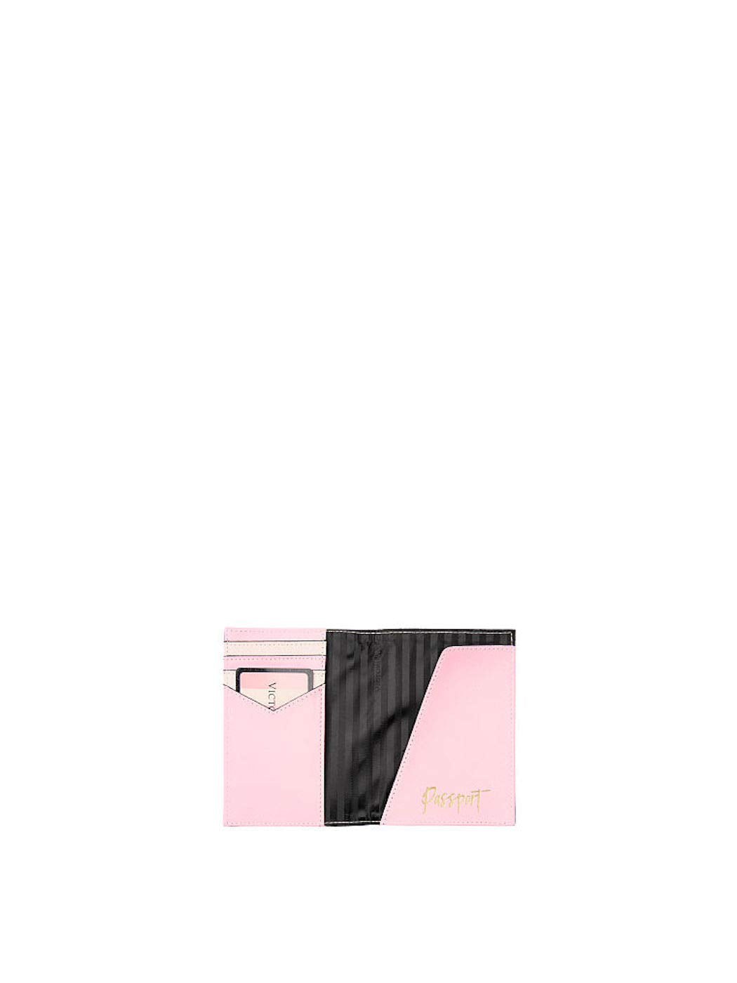 Victoria's Secret Pink Signature Stripe Passport Holder Wallet Card and ID Cases