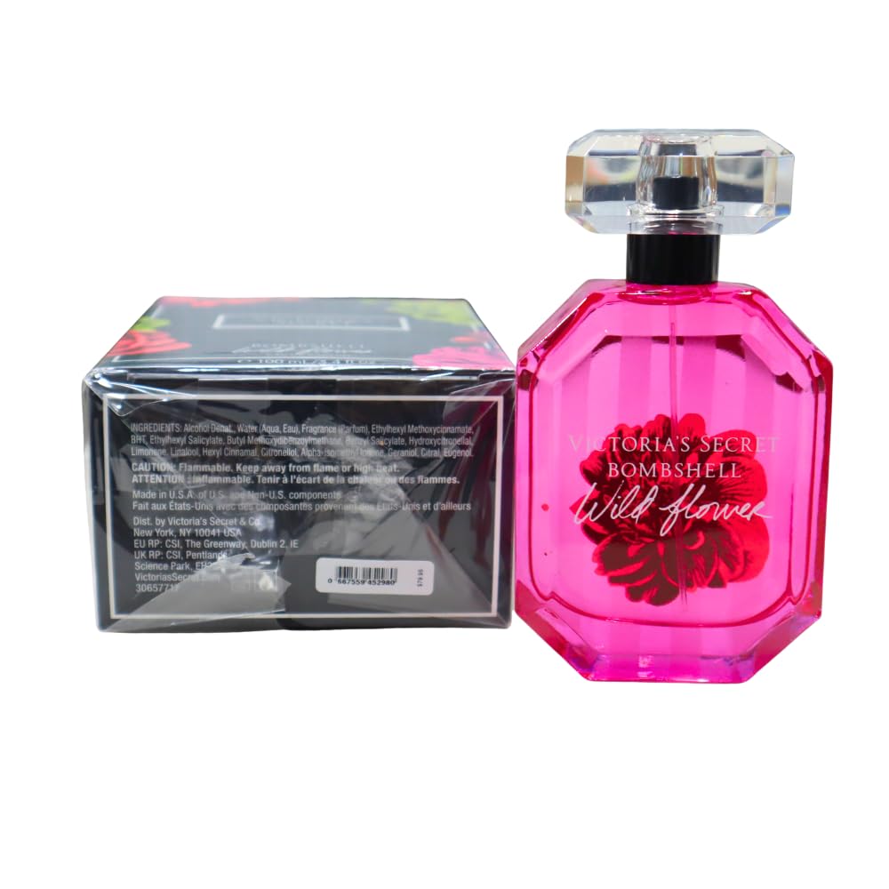 Victoria's Secret Bombshell Wild Flower Eau De Parfum Spray,3.40 Fl Oz (Pack of 1)